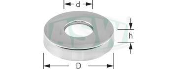 Design Sifonrosette, Messing verchromt