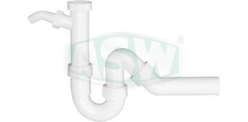 PP white sink tubular trap