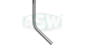 Chrome-plated brass flush pipe elbow