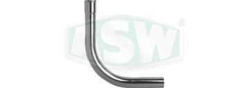 Chrome-plated brass flush pipe elbow