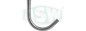 Chrome-plated brass flush pipe elbow