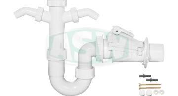 PP white sink tubular trap