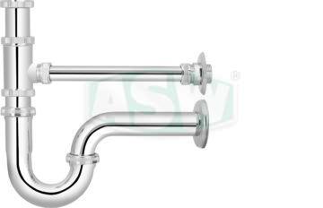 Chrome-plated brass pipe odour trap