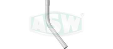 White plastic flush pipe elbow