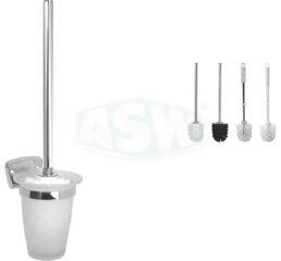 Toilet brush set, chrome-plated brass