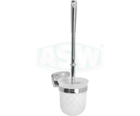 Toilet brush set, chrome-plated brass