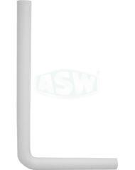 White plastic flush angle D: 50 x 44 mm