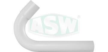 White plastic pipe angle with glue,