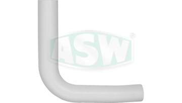 White plastic flush angle D: 50 x 44 mm