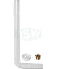 White plastic flush pipe set D: 50 x 44 mm