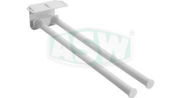 Towel holder, steel white RAL 9010