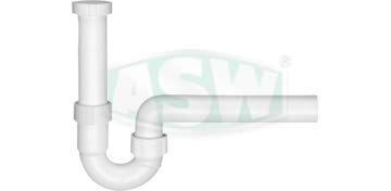 PP white sink tubular trap