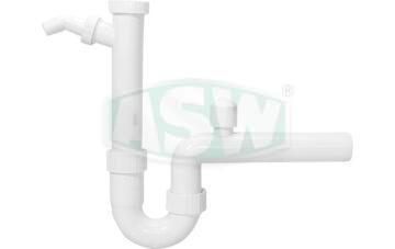 PP white sink tubular trap