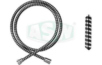 "Biflex " shower hose with metallic effect