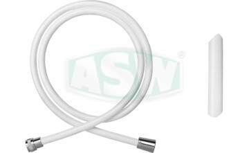 White plastic shower hose