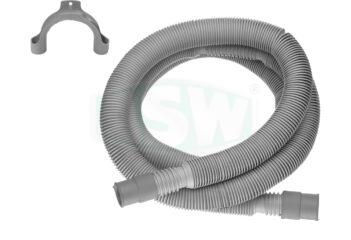 Grey washing machine drain hose