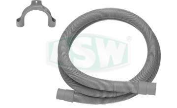 Grey washing machine drain hose