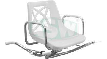 Lockable rotating bath chair, stainless 1.4301