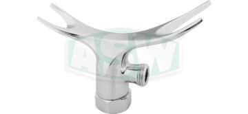 Chrome-plated brass tap mixer attachment