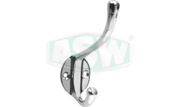 Wardrobe hook, chrome-plated brass