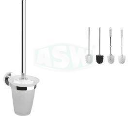 Toilet brush set, chrome-plated brass