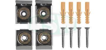 Mirror clamps, 4-piece