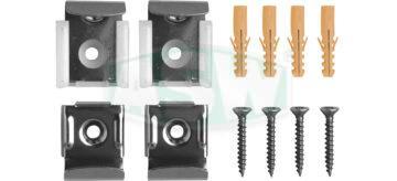 Mirror clamps, 4-piece