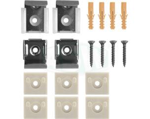 Mirror clamps, 4-piece