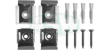 Mirror clamps, 4-piece