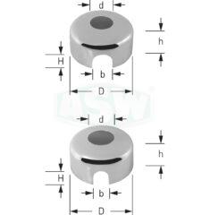 Tap rosettes with side cutout