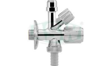 Chrome-plated brass, combi angle valve