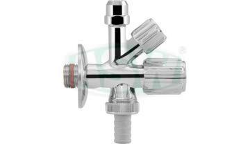 Chrome-plated brass, combi angle valve