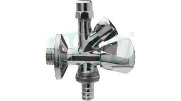 Chrome-plated brass, combi angle valve