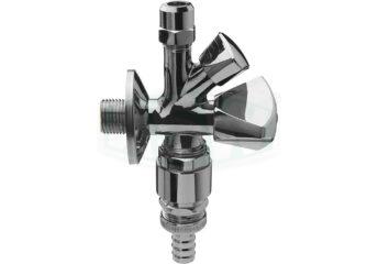 Chrome-plated brass, combi angle valve