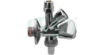 Chrome-plated brass, combi angle valve