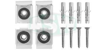 Mirror clamps, 4-piece