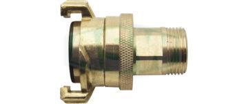 Suction & high-pressure coup, raw brass