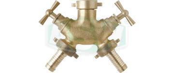 Two-way valve, raw brass